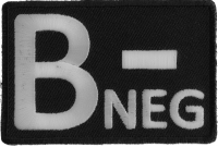 B NEGATIVE Blood ID Patch B NEGATIVE Blood ID Patch