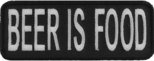 Beer Is Food Funny Patch | Embroidered Patches