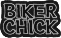 Biker Chick Black White Patch | Embroidered Patches Biker Chick Black White Patch | Embroidered Patches