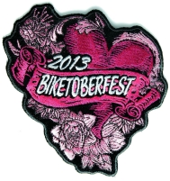 Biketoberfest 2013 Pink Hearts Roses Patch Biketoberfest 2013 Pink Hearts Roses Patch