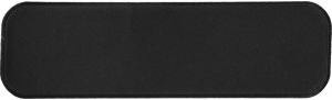 Black 10 Inch Straight Blank Patch | Embroidered Patches