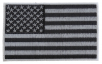 Black and Gray American Flag Patch