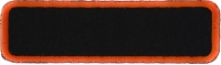 Blank Name Tag Patch Orange Border | Embroidered Patches