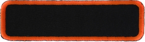 Blank Name Tag Patch Orange Border | Embroidered Patches Blank Name Tag Patch Orange Border | Embroidered Patches