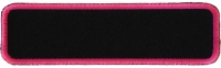 Blank Name Tag Patch Pink Border | Embroidered Patches