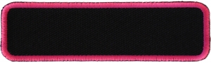 Blank Name Tag Patch Pink Border | Embroidered Patches Blank Name Tag Patch Pink Border | Embroidered Patches