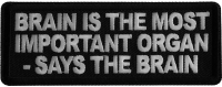 Brain the the most important Organ -Says The Brain Iron on Patch Brain the the most important Organ -Says The Brain Iron on Patch