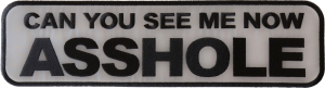 Can You see Me Now Asshole Reflective Extra Large Patch