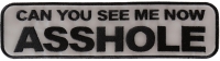 Can You See Me Now Asshole Reflective Biker Jacket Patch | Embroidered Biker Patches
