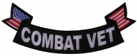 Combat Vet Large Lower Rocker Patch With Flags | US Marine Corps Military Veteran Patches Combat Vet Large Lower Rocker Patch With Flags | US Marine Corps Military Veteran Patches