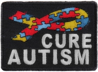 Cure Autism Puzzle Pieces Ribbon Patch | Embroidered Patches