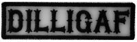 DILLIGAF Patch Black On White
