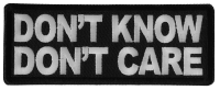 Don't Know Don't Care Patch Don't Know Don't Care Patch