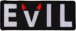 Evil Patch With Devil Horns | Embroidered Patches Evil Patch With Devil Horns | Embroidered Patches