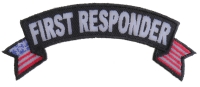 First Responder US Flag Small Rocker Patch | Embroidered Patches