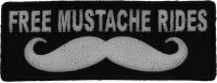 Free Mustache Rides Patch | Embroidered Patches