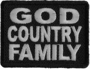 God Country Family Small Patch | Embroidered Patches God Country Family Small Patch | Embroidered Patches