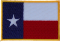 Gold Border Texas Flag Patch