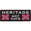 Heritage Not Hate Rebel Flag Patch | Embroidered Patches