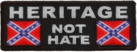 Heritage Not Hate Rebel Flag Patch | Embroidered Patches
