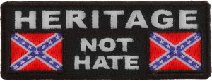 Heritage Not Hate Rebel Flag Patch | Embroidered Patches