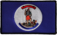 Historical Virginia Flag Iron on Patch Historical Virginia Flag Iron on Patch