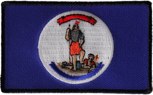 Historical Virginia Flag Iron on Patch