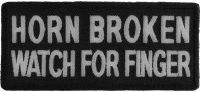 Horn Broken Watch For Finger Patch | Embroidered Patches Horn Broken Watch For Finger Patch | Embroidered Patches