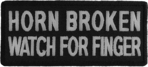 Horn Broken Watch For Finger Patch | Embroidered Patches Horn Broken Watch For Finger Patch | Embroidered Patches