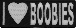 I Love Boobies Fun Patch | Embroidered Patches