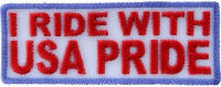 I Ride With USA Pride Patch