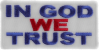 In God We Trust Patch -Red White Blue | Embroidered Patches In God We Trust Patch -Red White Blue | Embroidered Patches