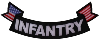 Infantry Large Lower Rocker Patch With Flags | US Army Military Veteran Patches Infantry Large Lower Rocker Patch With Flags | US Army Military Veteran Patches