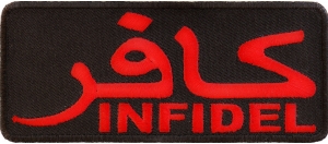 Infidel Patch Red With Arabic