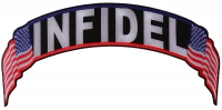 Infidel US Flag Rocker Patch | Embroidered Patches
