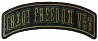 Iraqi Freedom Vet Rocker Small Patch | US Military Veteran Patches