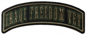 Iraqi Freedom Vet Rocker Small Patch | US Military Veteran Patches