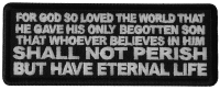 John 3 16 Quote Patch John 3 16 Quote Patch
