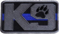 K-9 Thin Blue Line Patch For Law Enforcement | Embroidered Patches