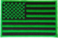Kelly Green American Flag Patch