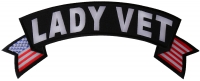 Lady Vet Large Flag Rocker Patch