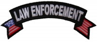Law Enforcement US Flag Small Rocker Patch | Embroidered Patches