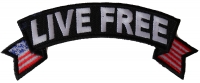 Live Free Flag Rocker Patch Live Free Flag Rocker Patch