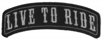 Live To Ride Rocker Small Patch | Embroidered Patches