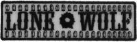 Lone Wolf Patch With Bullets | Embroidered Patches