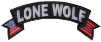 Lone Wolf Small Flag Rocker Patch Lone Wolf Small Flag Rocker Patch