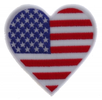 Love USA Heart Patch | Embroidered Patches Love USA Heart Patch | Embroidered Patches