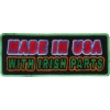 Made In USA With Irish Parts Patch | Embroidered Patches