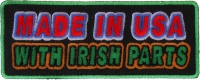 Made In USA With Irish Parts Patch | Embroidered Patches Made In USA With Irish Parts Patch | Embroidered Patches