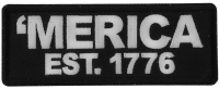 Merica Est 1776 Patch Merica Est 1776 Patch